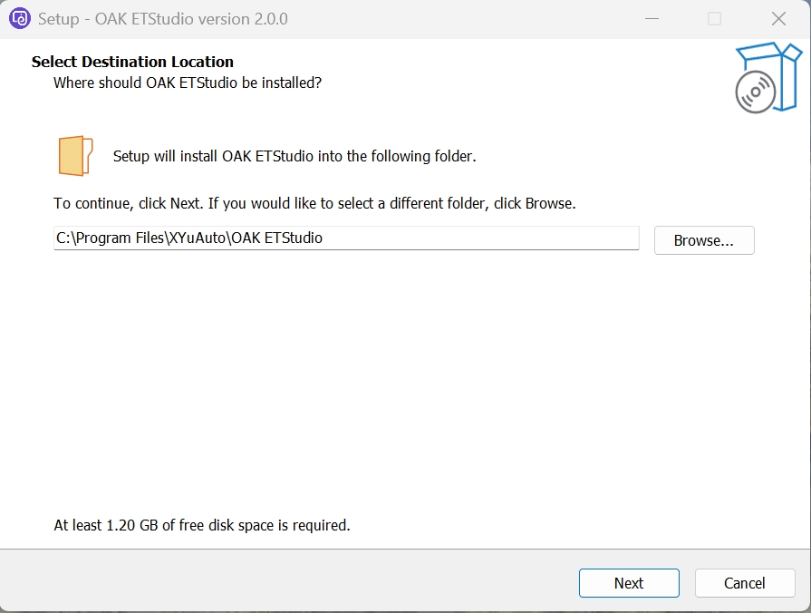 Initial Installation Screen