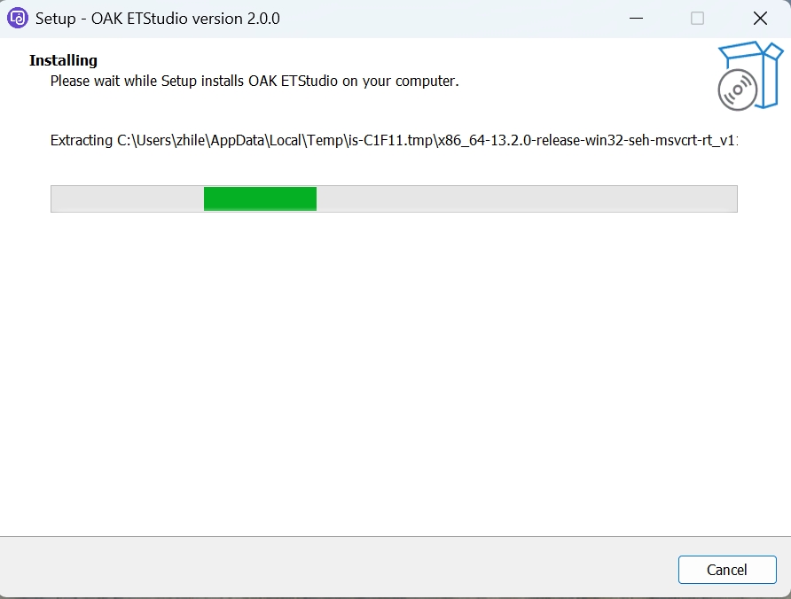 Installation Progress Screen