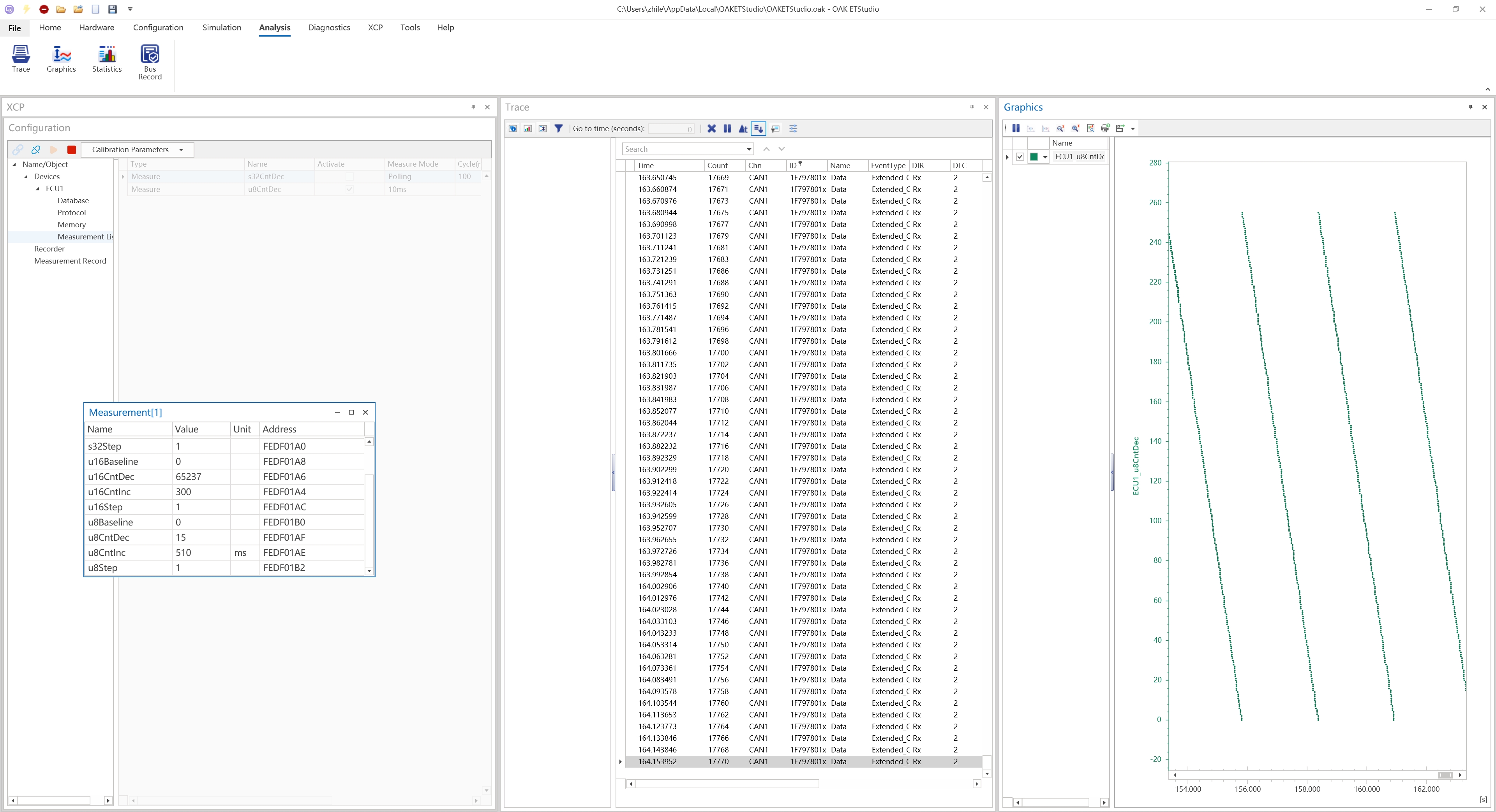 Measure Data Screenshot