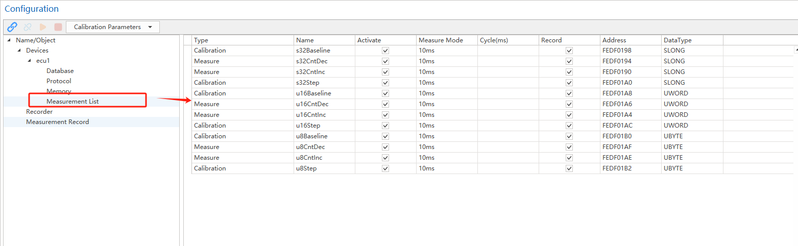 measurementlist1 Screenshot